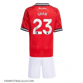 Manchester United Luke Shaw #23 Echipament de Fotbal Replică 2025-26 Copii Acasa (+ Șorturi)